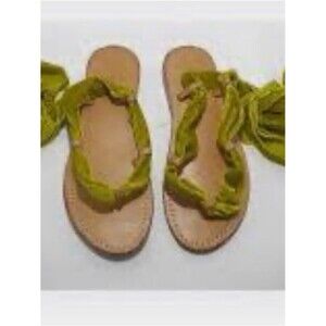 Women’s Olive Braided Strap Slide Sandals